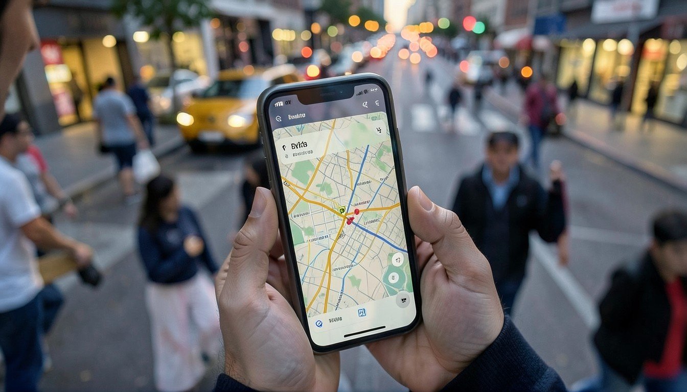 Google Maps smartphone interface