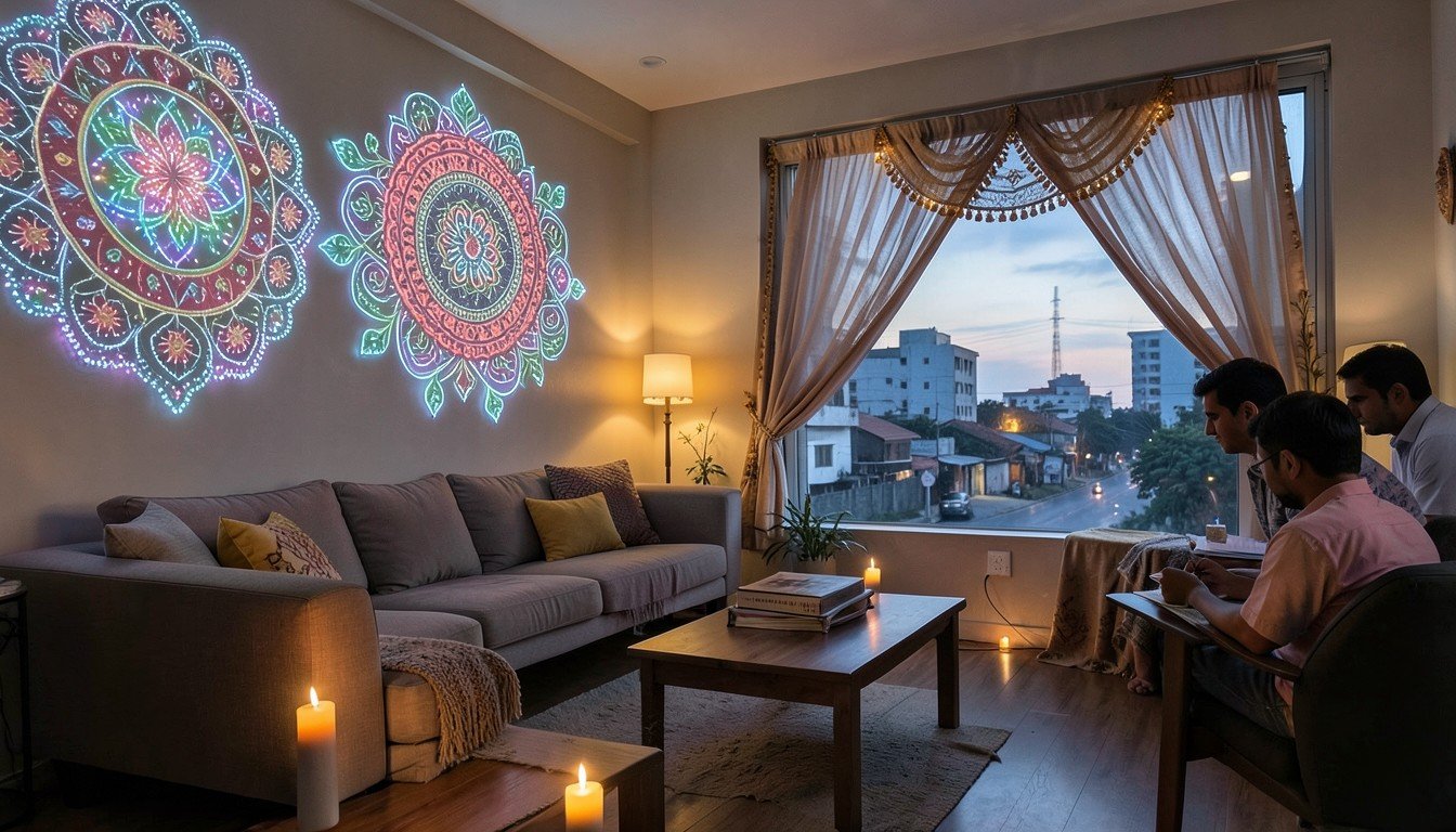 Navratri rangoli AI